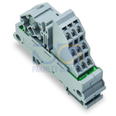 Potential distribution module, 1 potential, with 1 input clamping point, gray