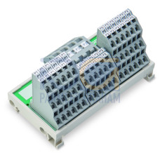 Potential distribution module, 2 potentials, with 2 input clamping points each, gray