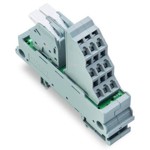 Potential distribution module, 1 potential, with 2 input clamping points each, gray