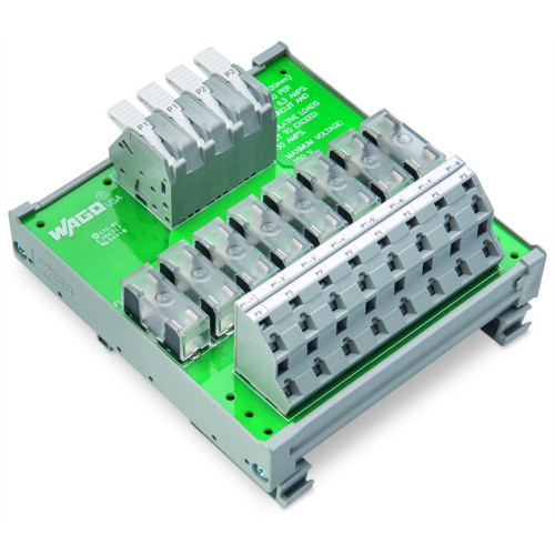 Potential distribution module, 2 potentials, with 2 input clamping points each, gray