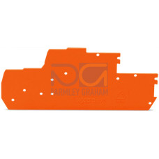 End and intermediate plate, 1 mm thick, orange