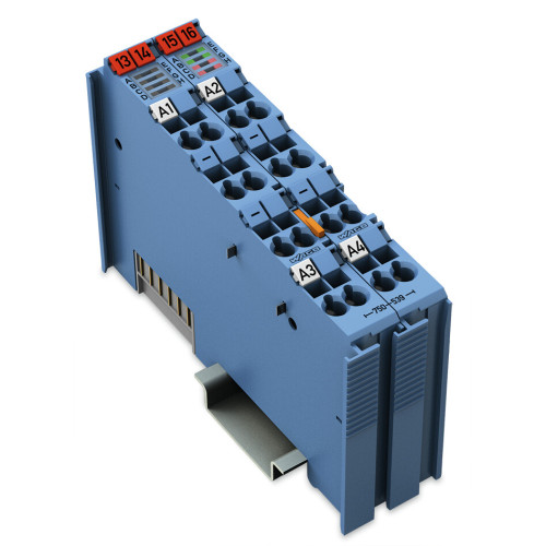 4-channel digital output, 24 VDC, Valve, light blue