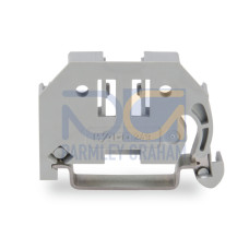 Screwless End Stop, 6 mm Wide Gray