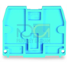 End plate, for terminal blocks with snap-in mounting foot, 2.5 mm thick, blue