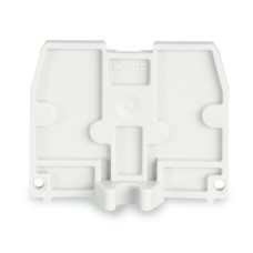 End plate, with fixing flange M4, 2.5 mm thick, light gray