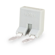 Jumper; for conductor entry; 2-way; insulated; gray