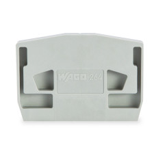 End Plate, For Tbs With Snap-In Mounting Foot 4 mm Thick Gray