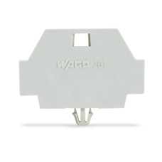End Plate, With Snap-In Mounting Foot Gray