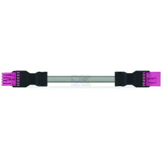 pre-assembled interconnecting cable, Eca, Socket/plug, pink