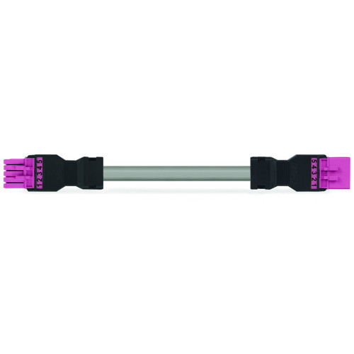 pre-assembled interconnecting cable, Eca, Socket/plug, pink
