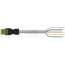 pre-assembled connecting cable, Eca, Socket/open-ended, light green