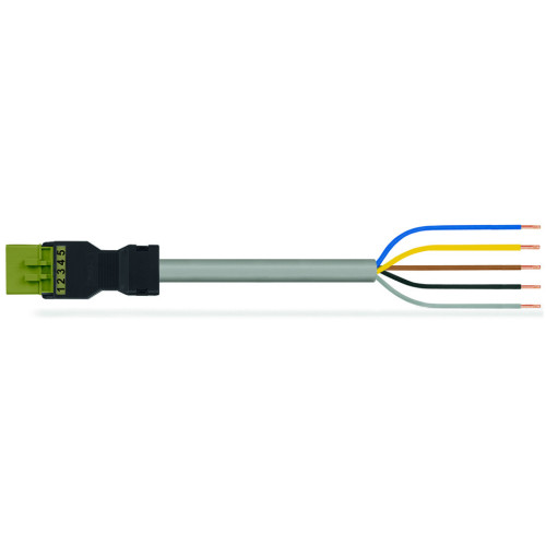 pre-assembled connecting cable, Eca, Plug/open-ended, light green