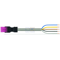 pre-assembled connecting cable, Eca, Plug/open-ended, pink