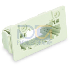 Snap-in frame, for male connectors, 1 part, light gray