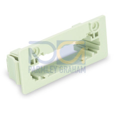 Snap-in frame, for male connectors, 1 part, light gray