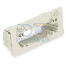 Snap-in frame, for male connectors, 1 part, light gray