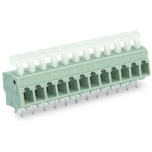 PCB terminal block, push-button, 2.5 mm&sup2;, gray