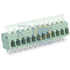 PCB Terminal Block, Push-Button 2.5 mm Pin Spacing 5/5.08 mm 3-Pole Light Gray