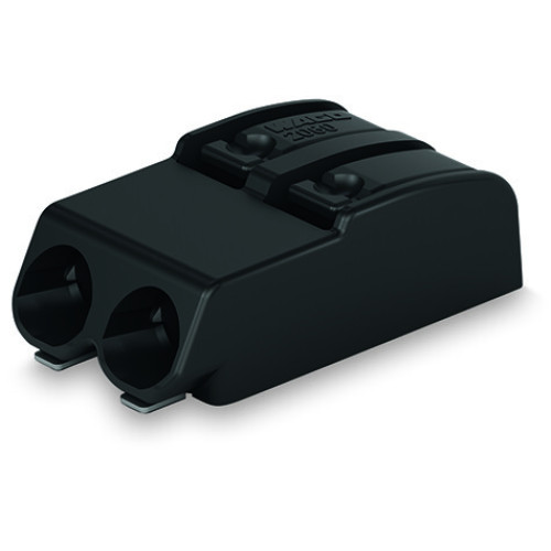 SMD PCB terminal block, push-button, 0.75 mm&sup2;, black