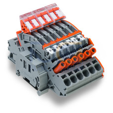 Compact terminal block, for current transformer circuit, multi-colored
