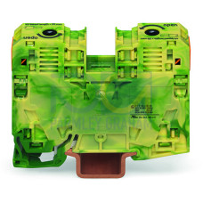 2-conductor ground terminal block, 35 mm&sup2;, suitable for Ex e II applications, green-yellow
