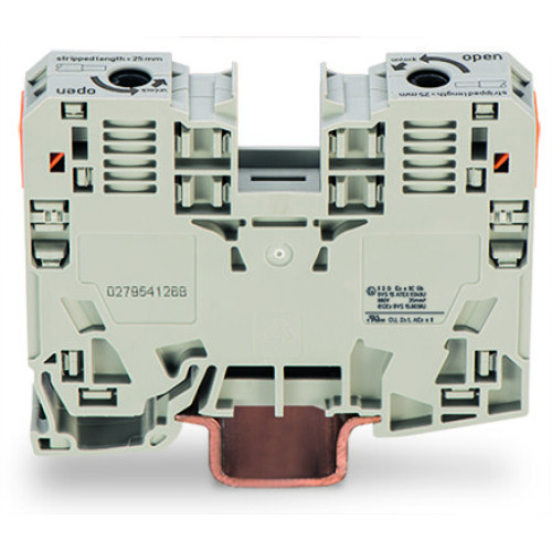 2-conductor through terminal block, 35 mm&sup2;, suitable for Ex e II applications, light gray