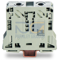 2-conductor through terminal block, 50 mm&sup2;, suitable for Ex e II applications, light gray