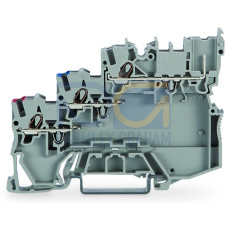 3-conductor sensor terminal block, for PNP (positive) switching sensors, 1 mm&sup2;, gray