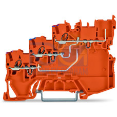 3-conductor sensor supply terminal block, for PNP (positive) switching sensors, 1 mm&sup2;, orange
