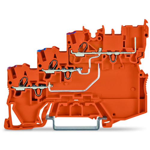 3-conductor sensor supply terminal block, for PNP (positive) switching sensors, 1 mm&sup2;, orange