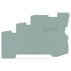 End and intermediate plate, 1 mm thick, for 3-conductor terminal blocks, gray