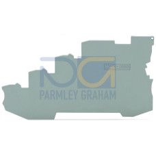 End and intermediate plate, 1 mm thick, for 4-conductor terminal blocks, gray