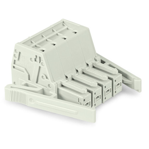 1-conductor female connector, Push-in CAGE CLAMP&reg;, 10 mm&sup2;, light gray