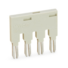 Push-In Type Jumper Bar, 4-Way Nominal Current 18 A Light Gray