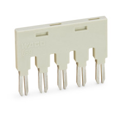 Push-In Type Jumper Bar, 5-Way Nominal Current 18 A Light Gray