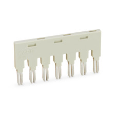 Push-In Type Jumper Bar, 7-Way Nominal Current 18 A Light Gray