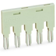 Push-in type jumper bar 5-way Nominal current 18 A red