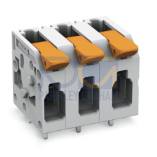 PCB terminal block; operating lever; 4 mm; Pin spacing 7.5 mm; 2-pole; Push-in CAGE CLAMP