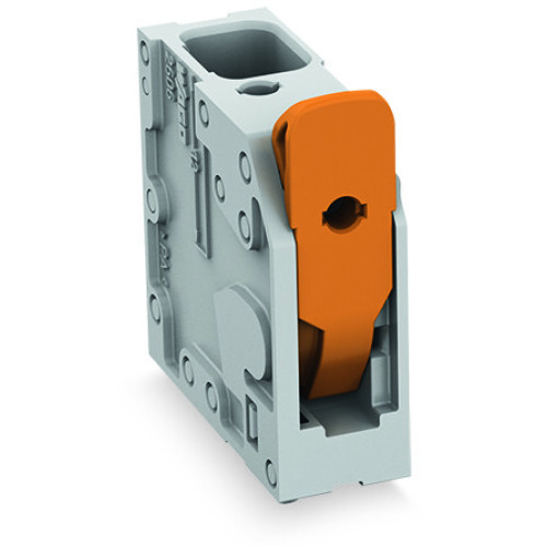 PCB terminal block, lever, 6 mm&sup2;, gray