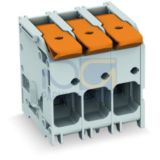 PCB terminal block, lever, 16 mm&sup2;, green