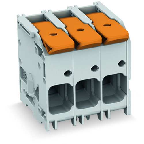 PCB terminal block, lever, 16 mm&sup2;, green