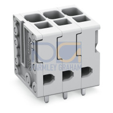 PCB terminal block 4 mm Pin spacing 5 mm 11-pole gray