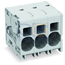 PCB terminal block, 16 mm&sup2;, Pin spacing 10 mm, gray