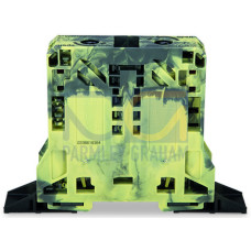 2-conductor through terminal block, 50 mm&sup2;, lateral marker slots, dark gray/yellow