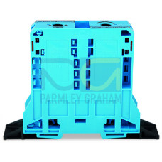 2-conductor through terminal block, 95 mm&sup2;, lateral marker slots, blue