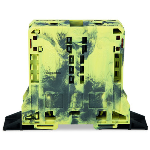 2-conductor through terminal block, 95 mm&sup2;, lateral marker slots, dark gray/yellow