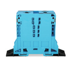 2-conductor through terminal block with high-voltage symbol, black for 5 terminal blocks, yellow