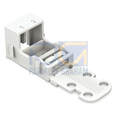 2 Conductor Connector, Mounting Carrier For Screw Mount, White