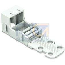 Mounting carrier, for 2-conductor terminal blocks, 221 Series - 4 mm&sup2;, white