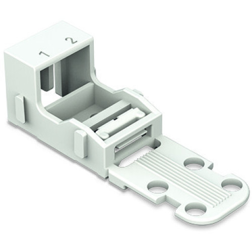 Mounting carrier, for 2-conductor terminal blocks, 221 Series - 4 mm&sup2;, white